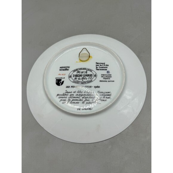 collector plate French FR Ganeau 16& Fils77 Darceau Limoges women business READ - Picture 8 of 8